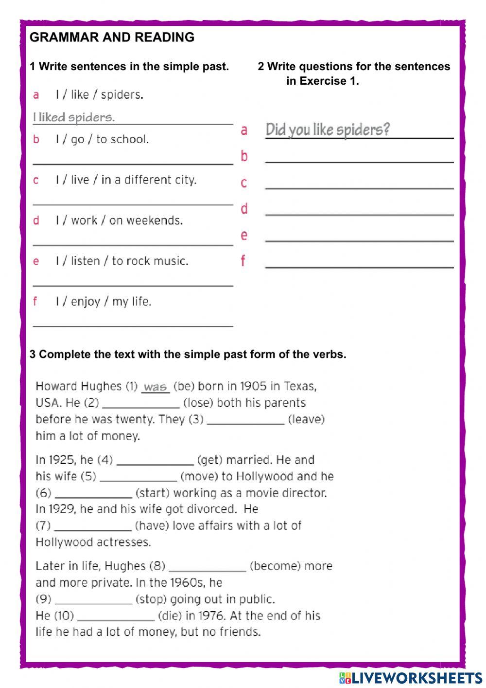 Usmp basic unit 6 reading and grammar