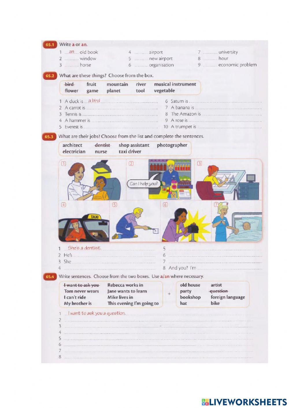 Choose and write what is. Unit exercises 63 ответы. what are their jobs choose from the list and complete the sentences. английский unit 65. exercise unit 65.