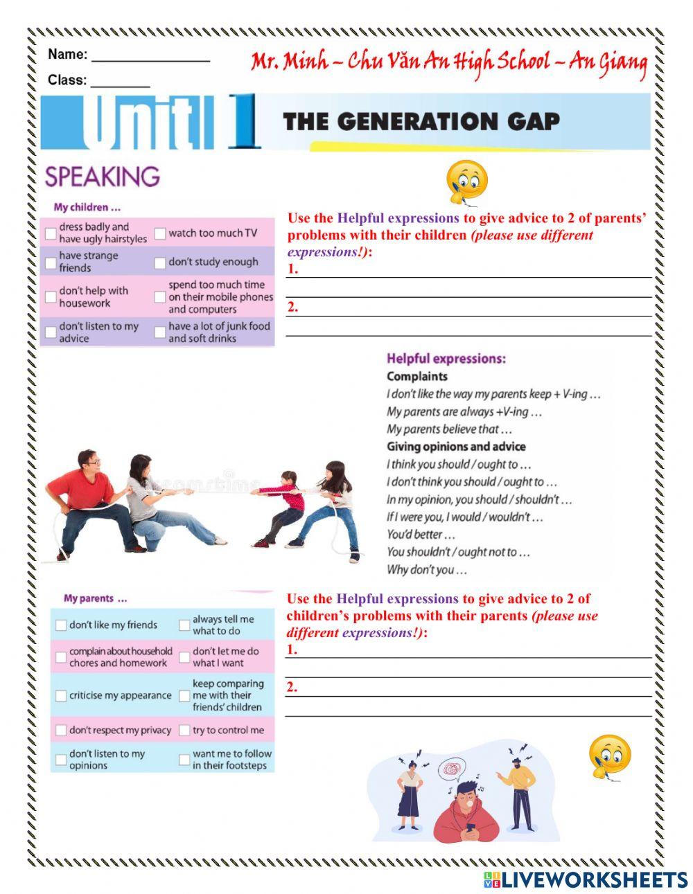 English 11 - Unit 1 - Reading-Speaking-Listening
