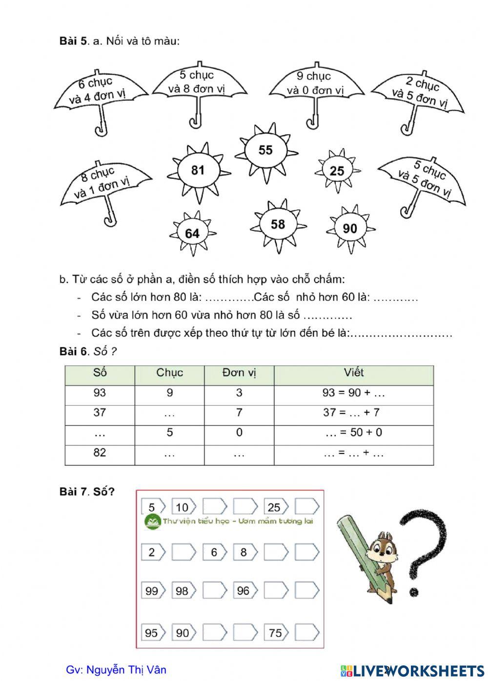 Bài tập thứ 2, thứ 3