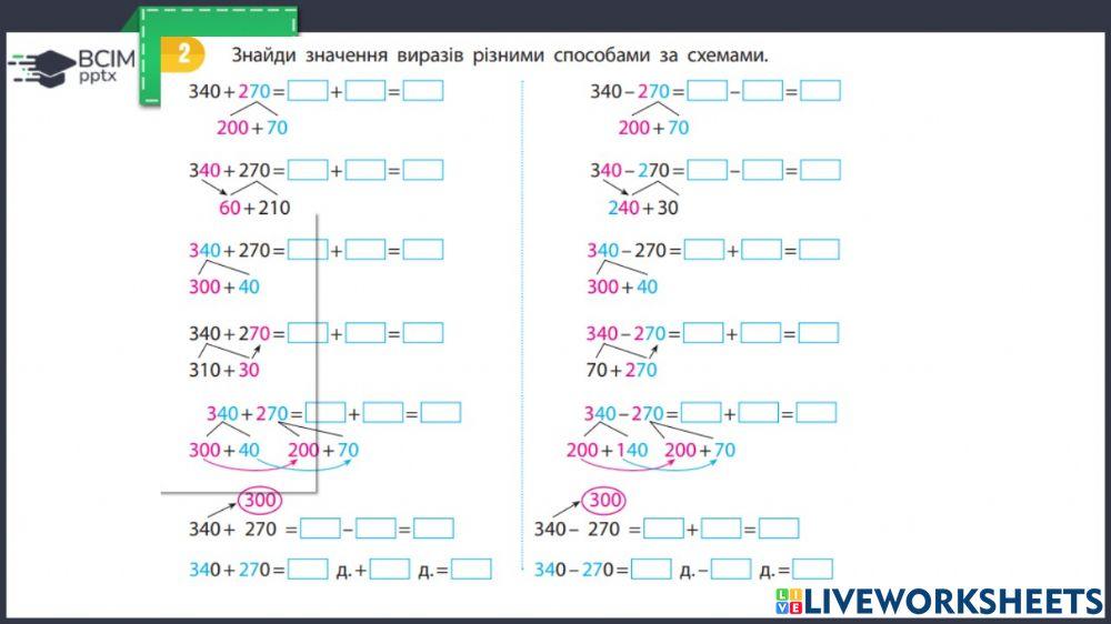 Додавання та віднімання