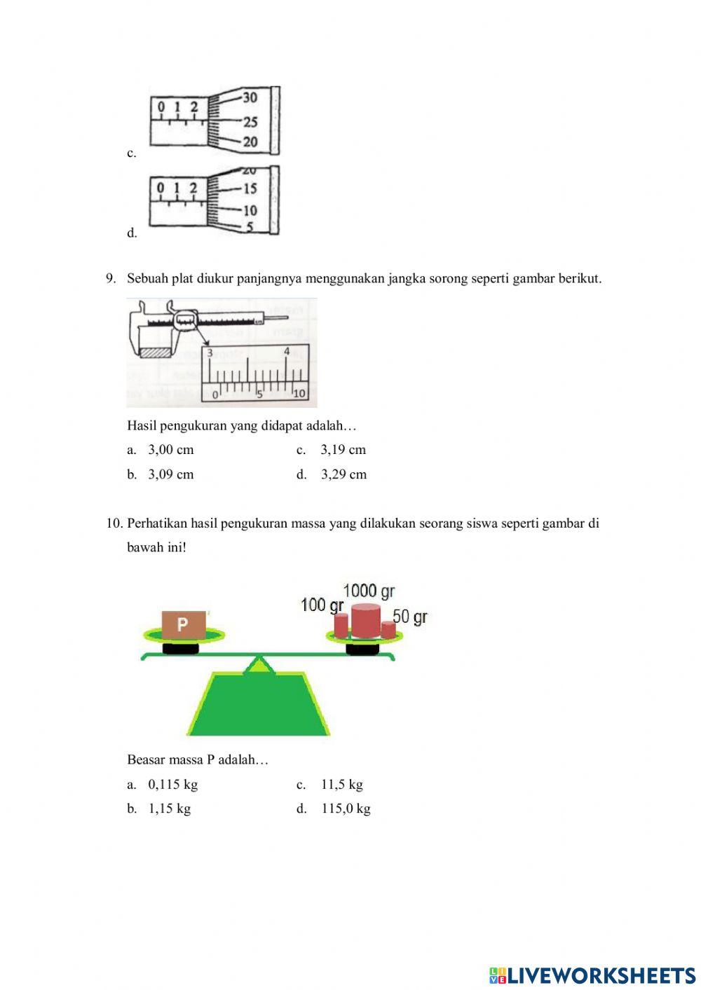 Ulangan harian i kls 7 sains SOAL A