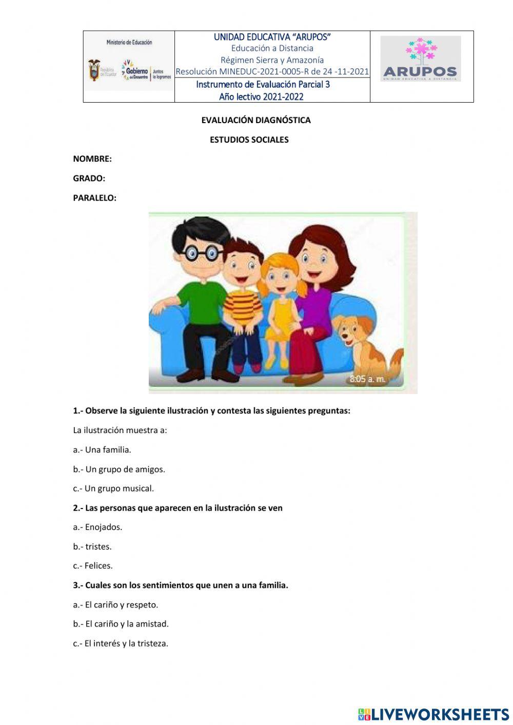 Evaluacion diagnostica