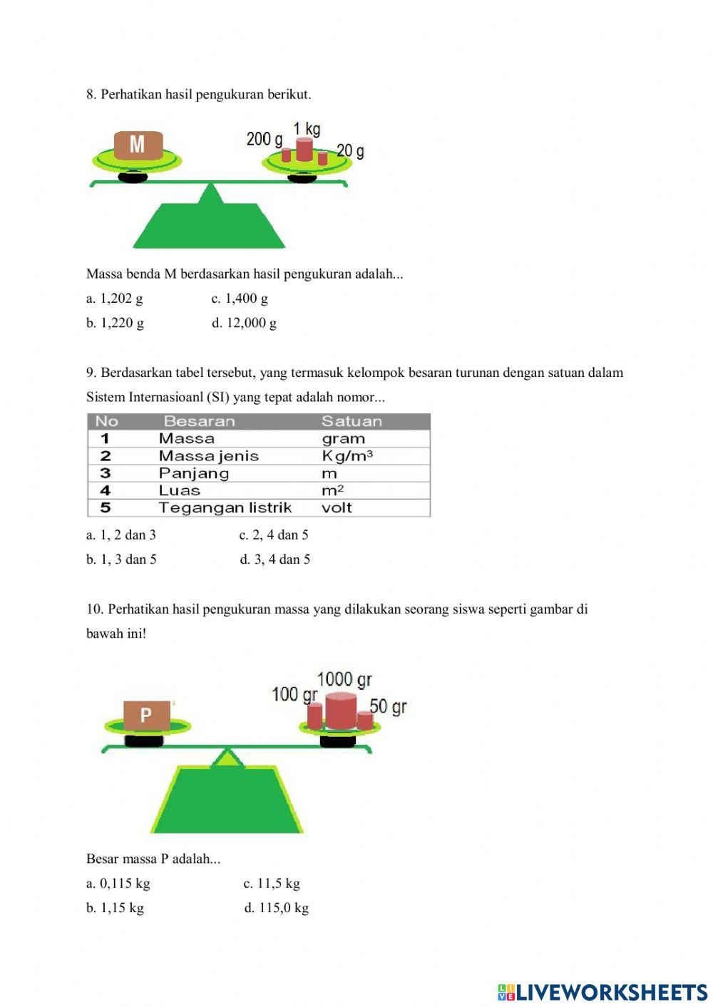 Ulangan harian i kls 7 sains SOAL B