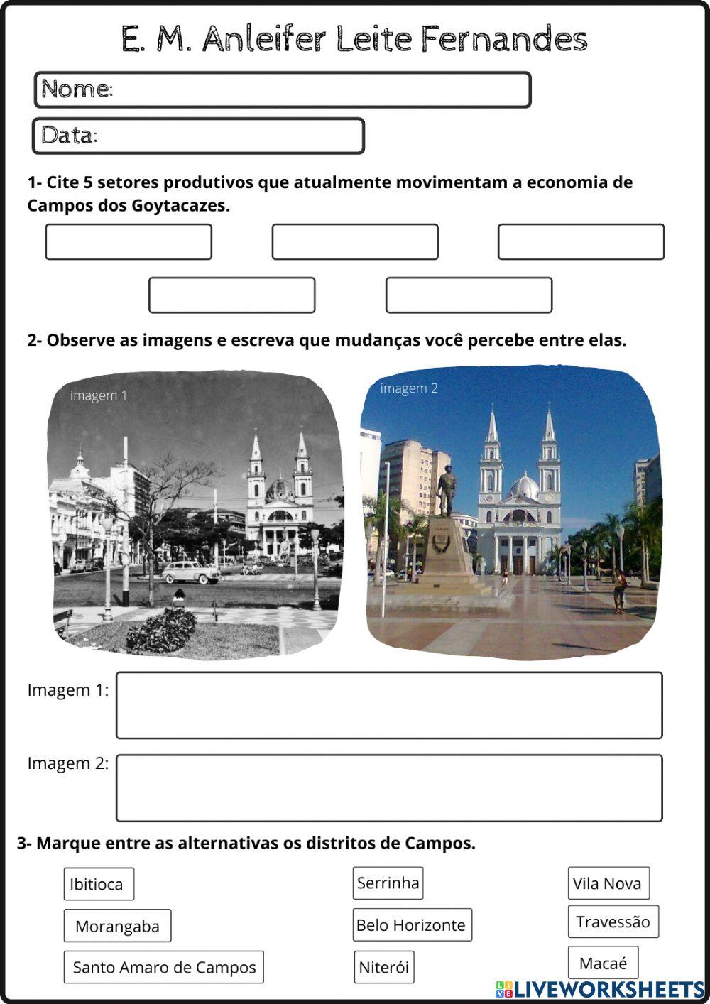 Atividade sobre Campos