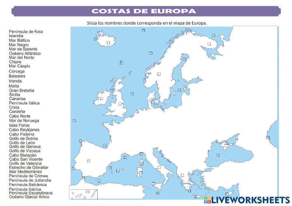 Costas de Europa Costas de Europa