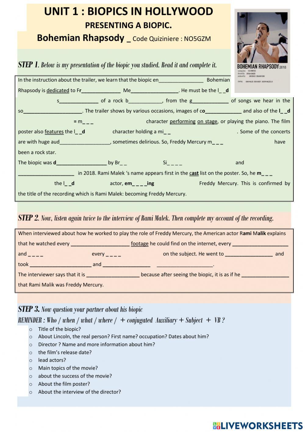 BiopicBohemian Rhapsody - Fill in