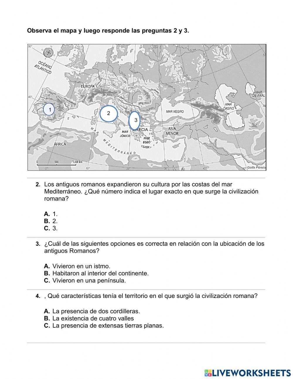 Evaluación de Entorno geográfico de Roma