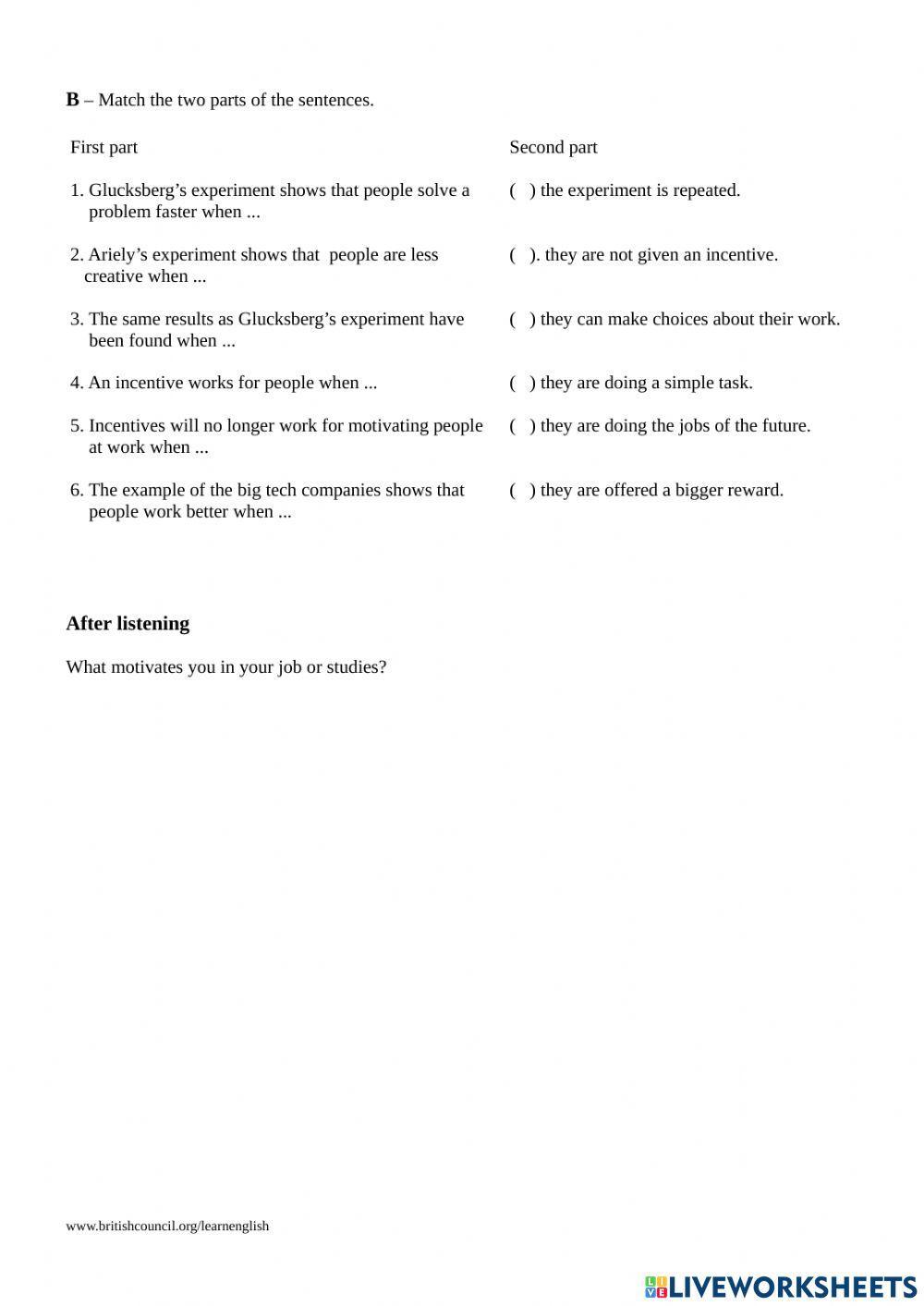 A talk about motivation