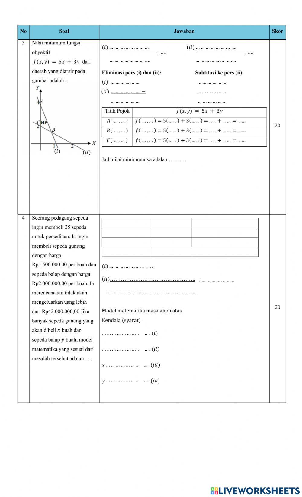 Penilaian Harian KD 3.2 dan 4.2 Level 1-A