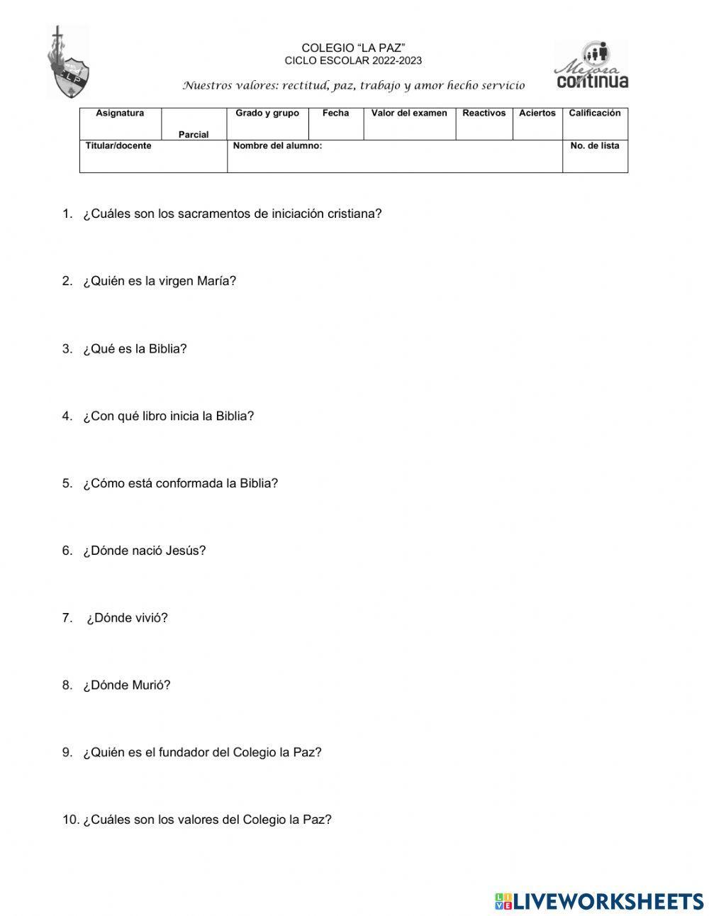 Evaluación Diagnostica