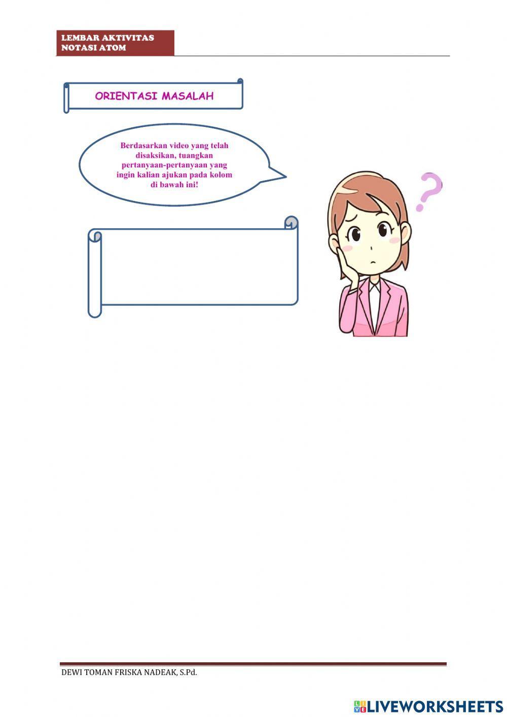 Lembar aktivitas notasi atom