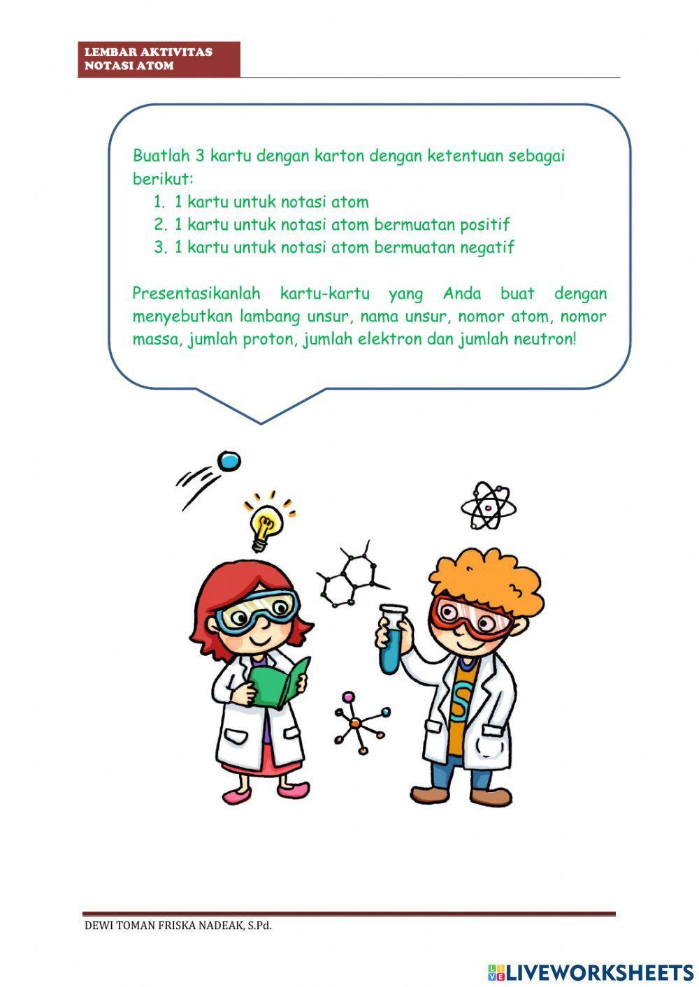 Lembar aktivitas notasi atom