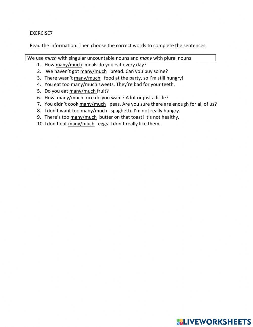 IE1, Unit 4, Vocabulary & Grammar, Exercise 7