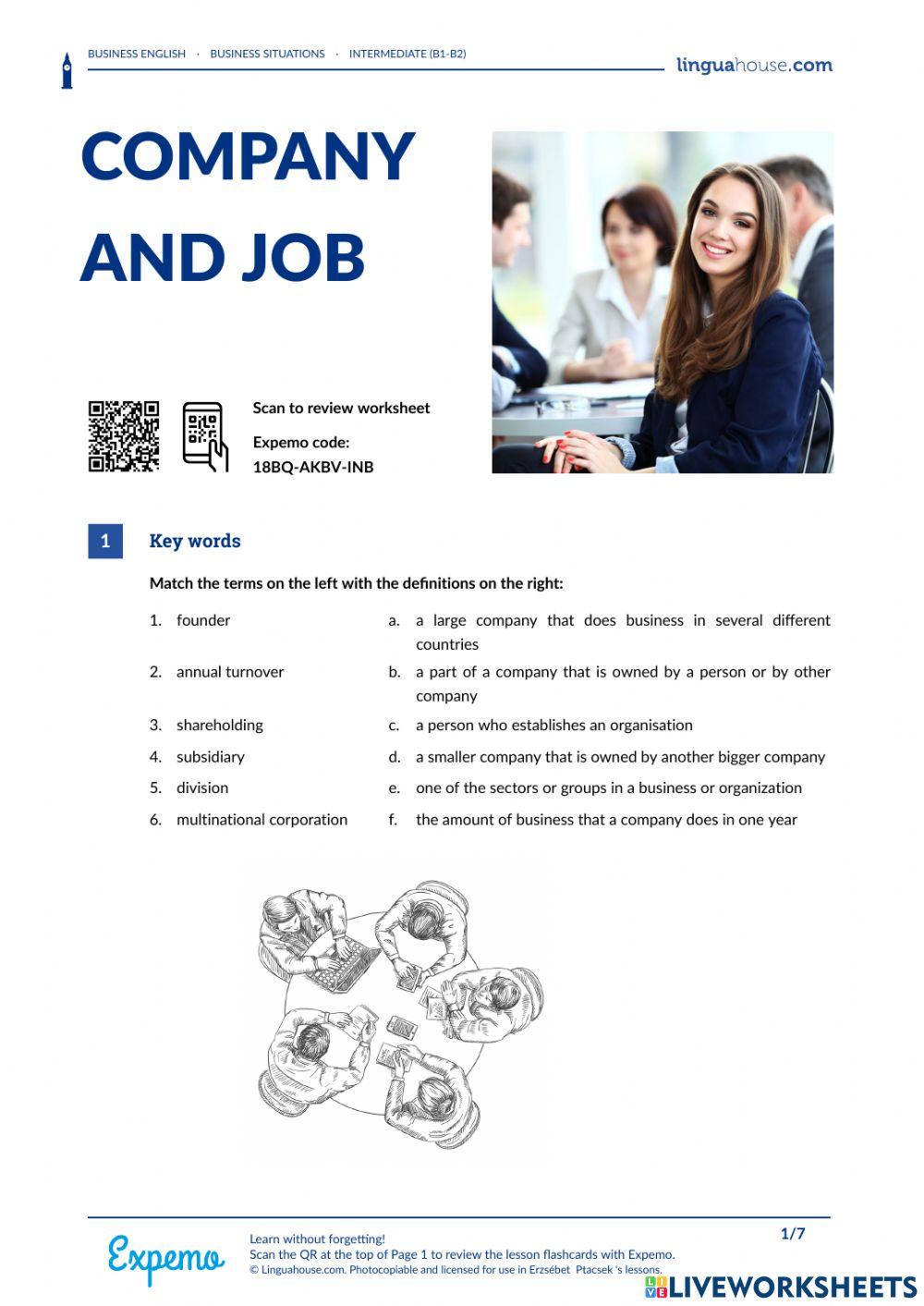 Company and job