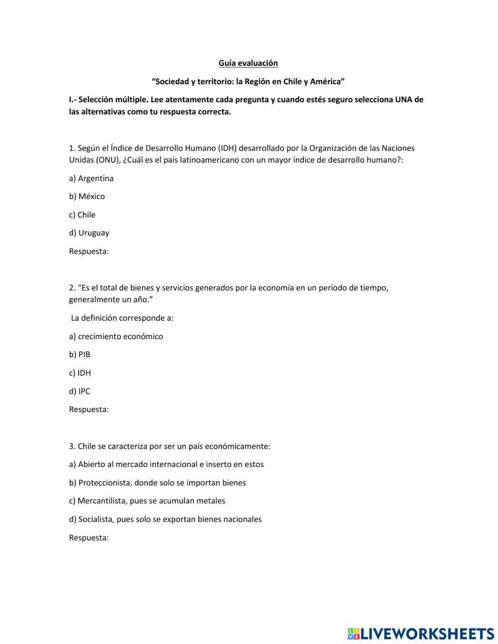 Guía geografía 8vo