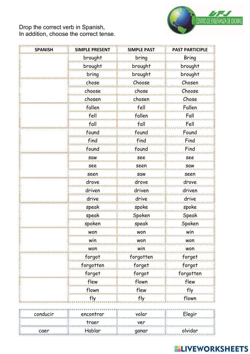 Irregular verbs 1