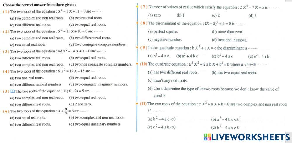 Type of the two roots 2136557 | ‪Easy Math‬‏