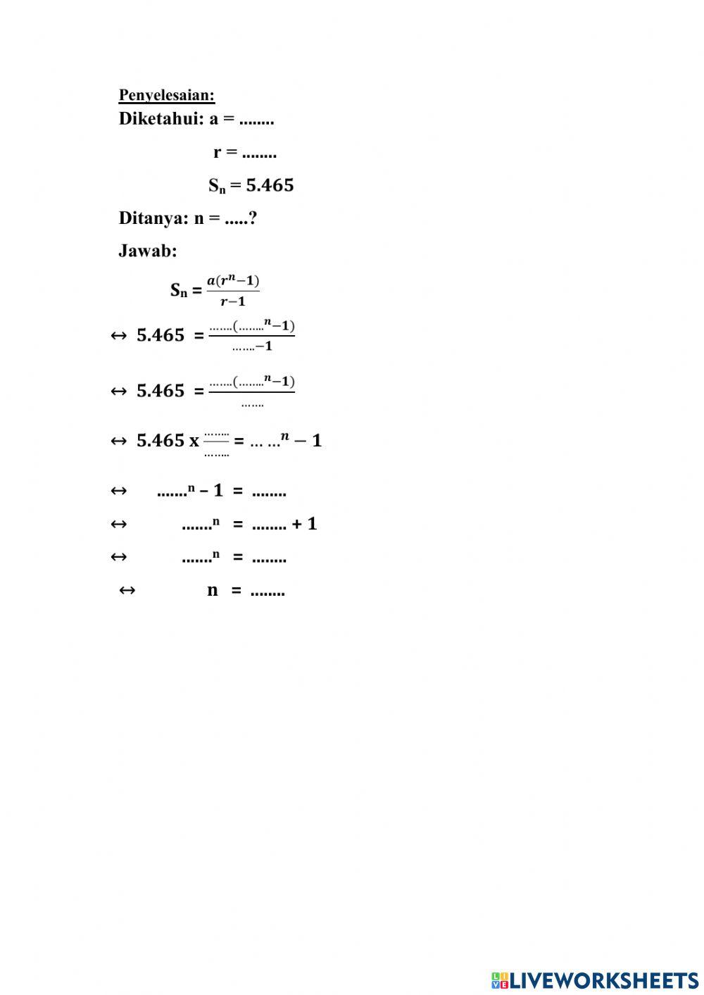 Deret Geometri