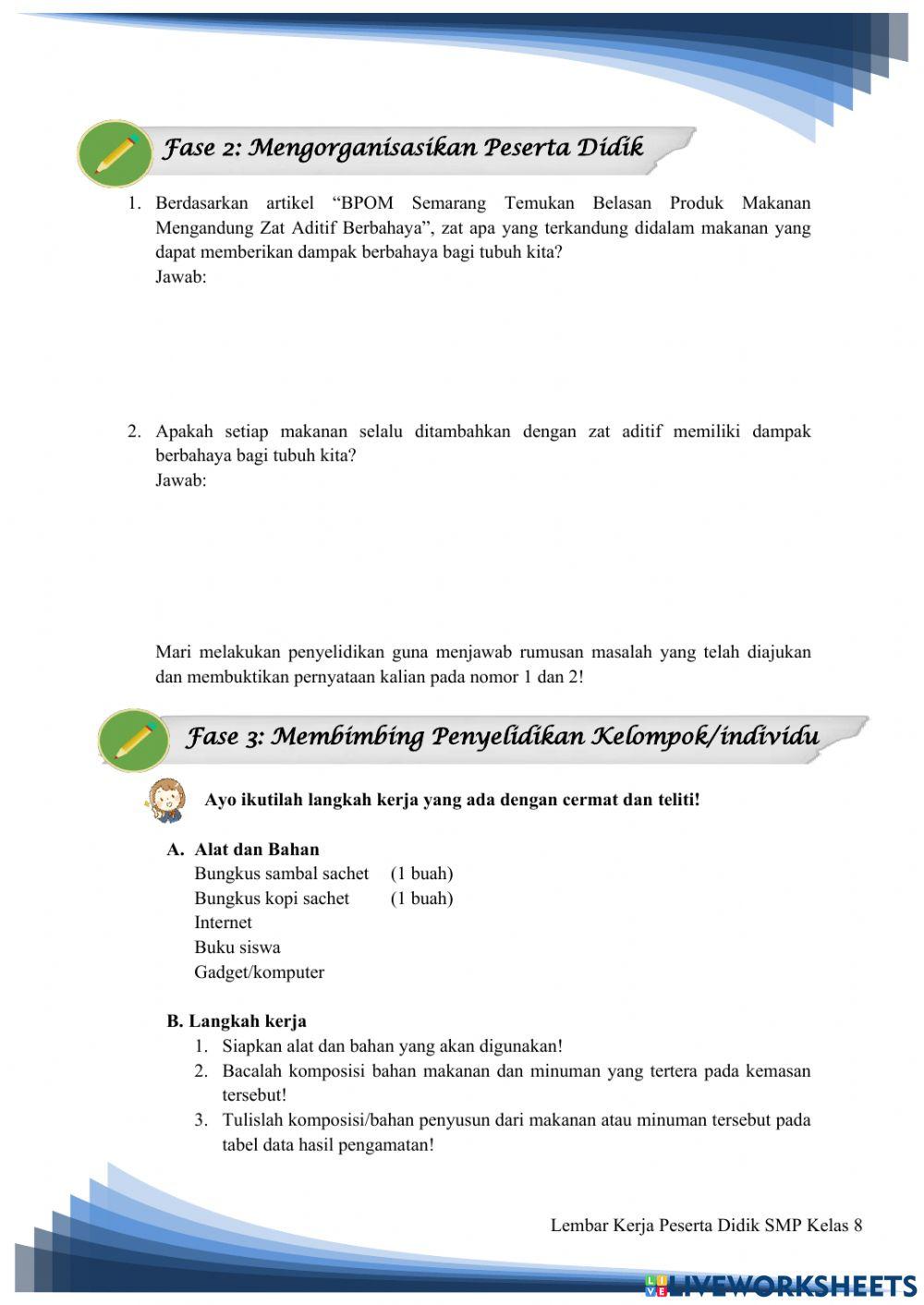 LKPD PBL zat aditif