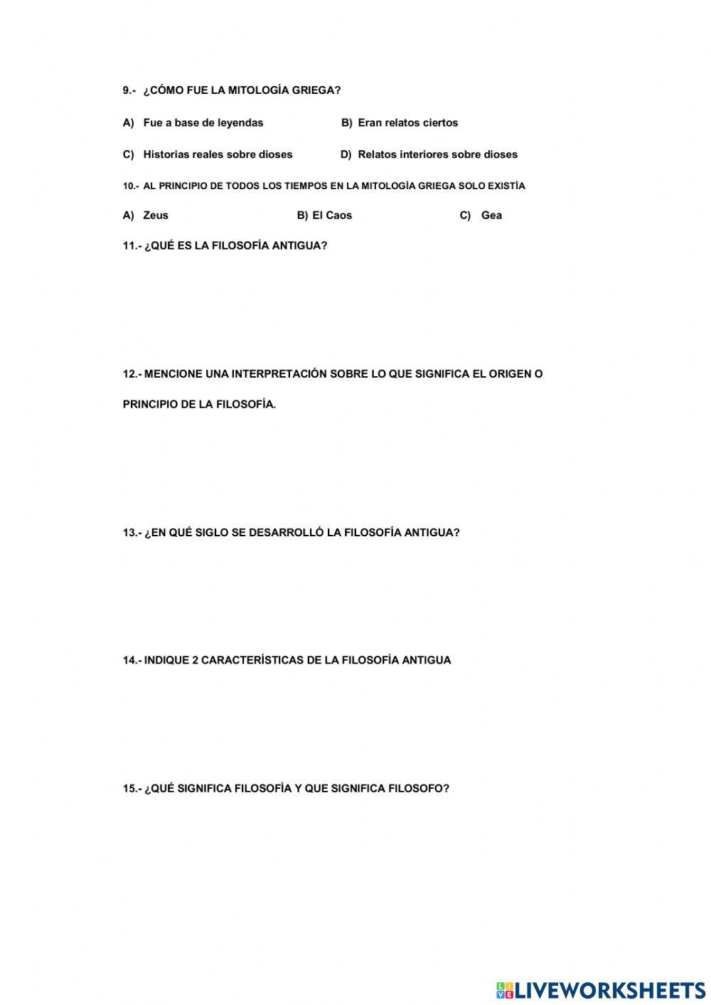 Evaluacion filosofia