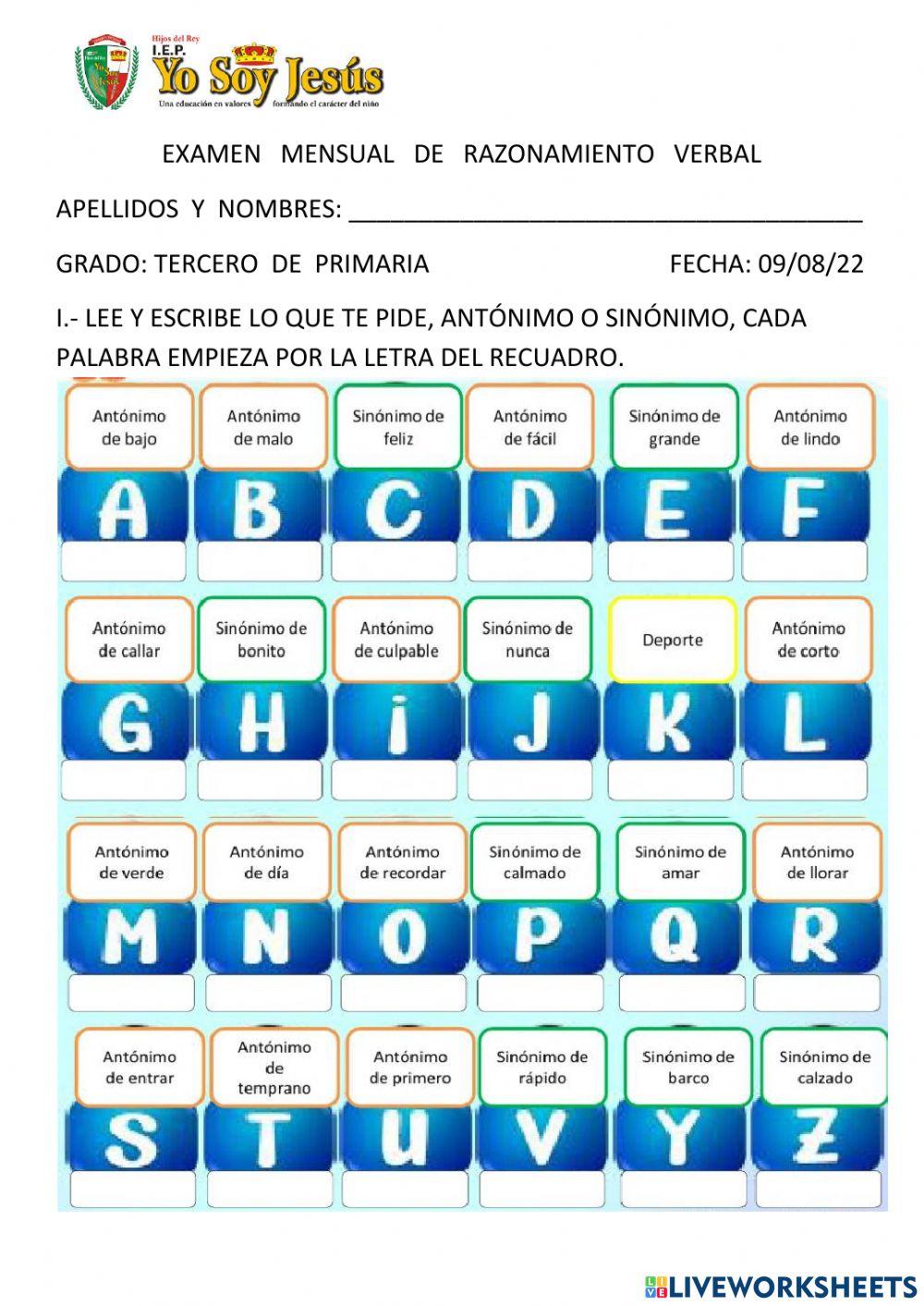 Sinónimos y Antónimos