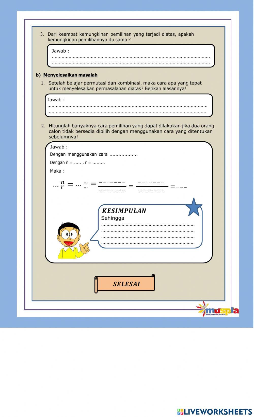 Permutasi Siklis dan Kombinasi