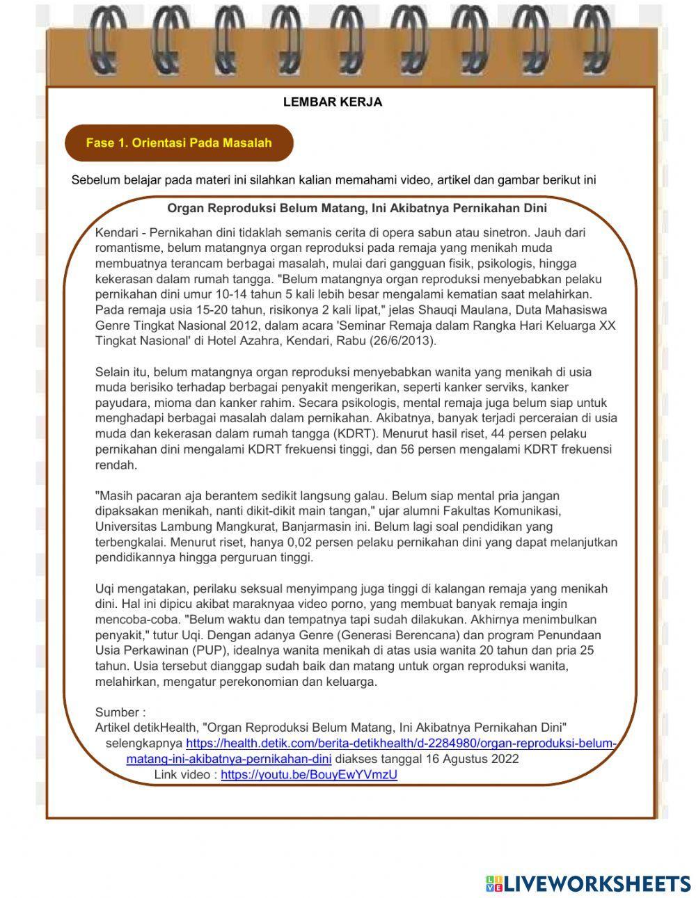 LKPD sistem reproduksi pada wanita
