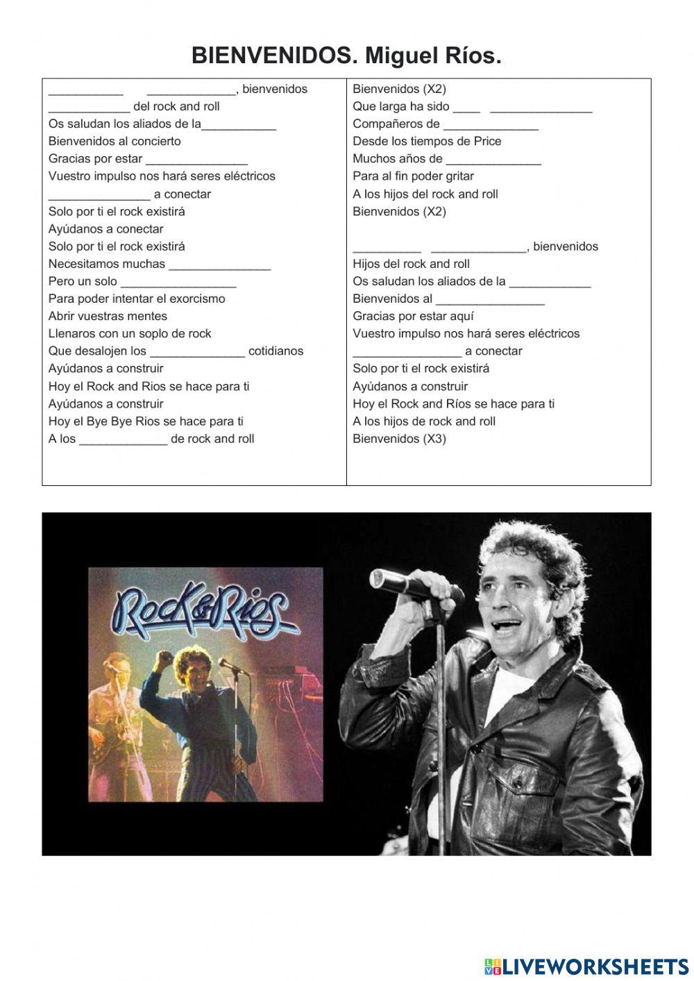 Bienvenidos. Miguel Ríos