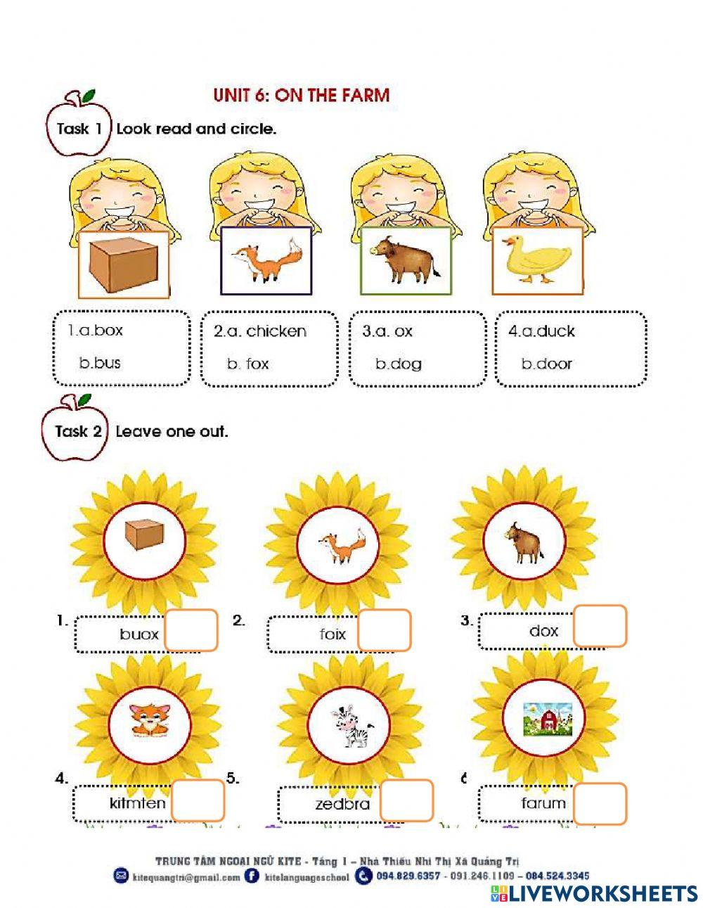 UNIT 6: ON THE FARM (Bài tập bổ trợ Tiếng anh 2)