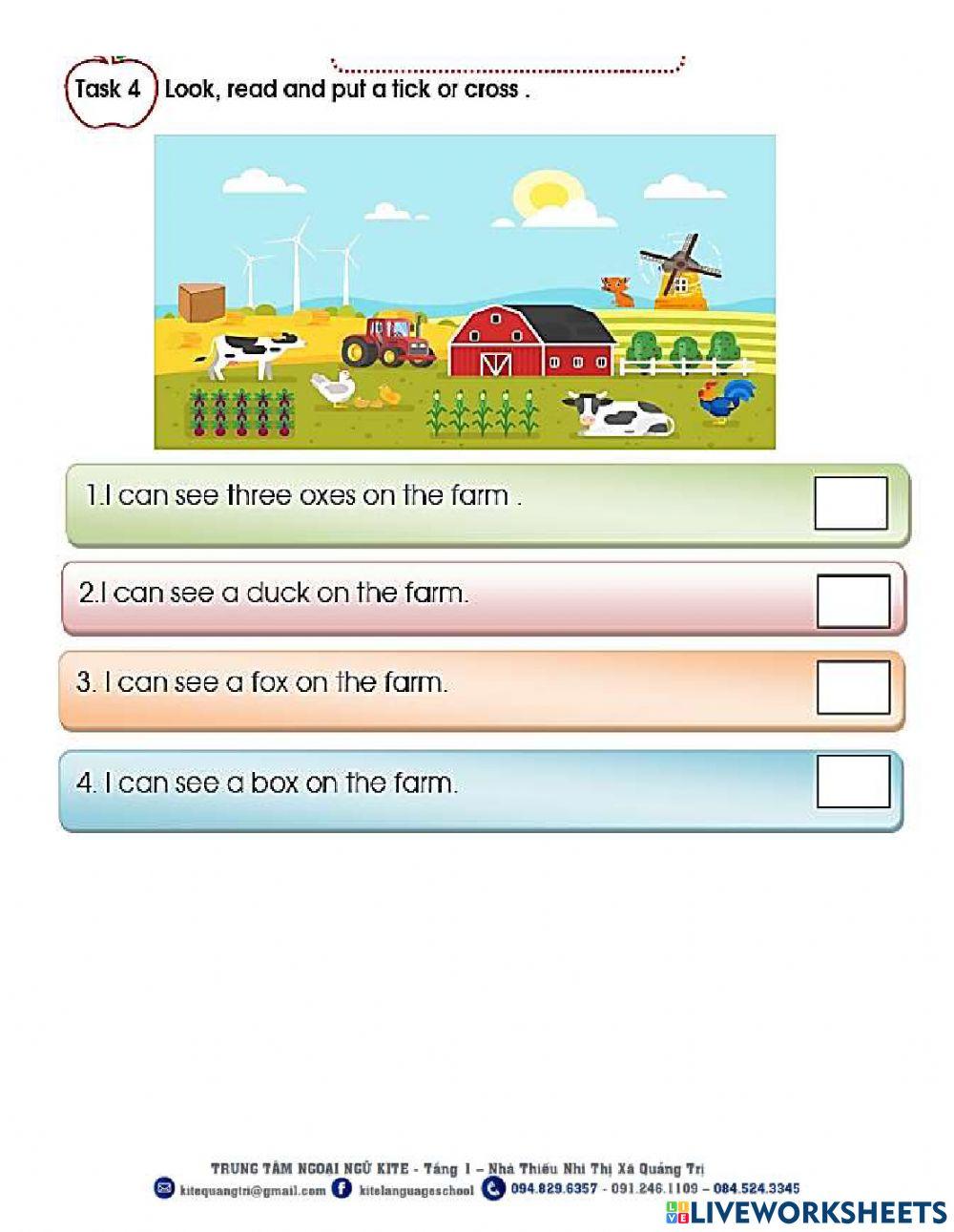 UNIT 6: ON THE FARM (Bài tập bổ trợ Tiếng anh 2)