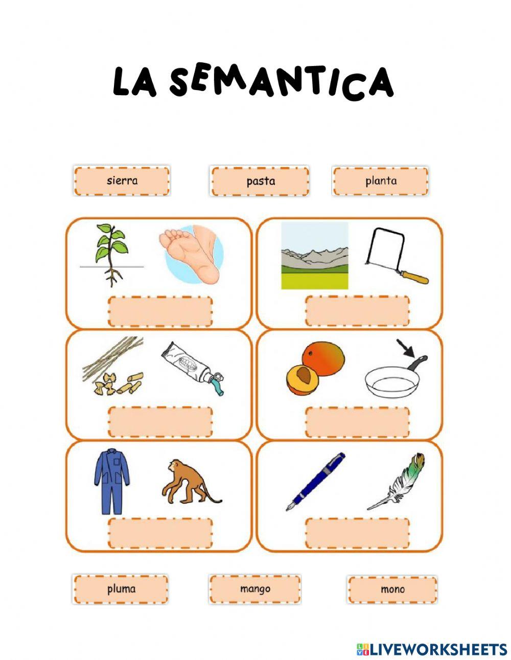 LA SEMÁNTICA online exercise for