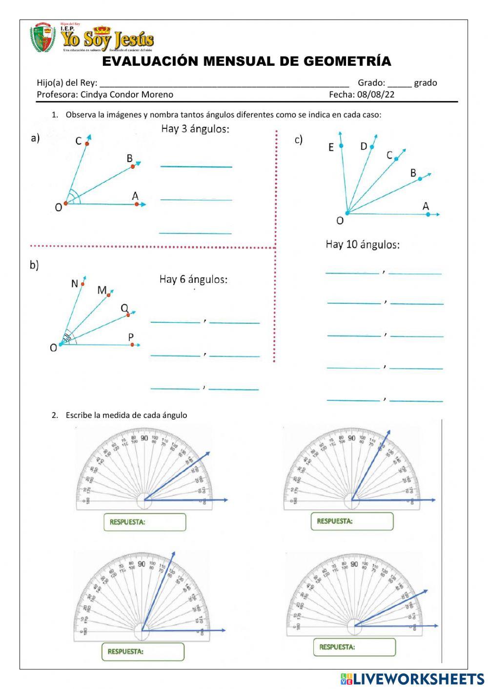 Evaluación de geometría