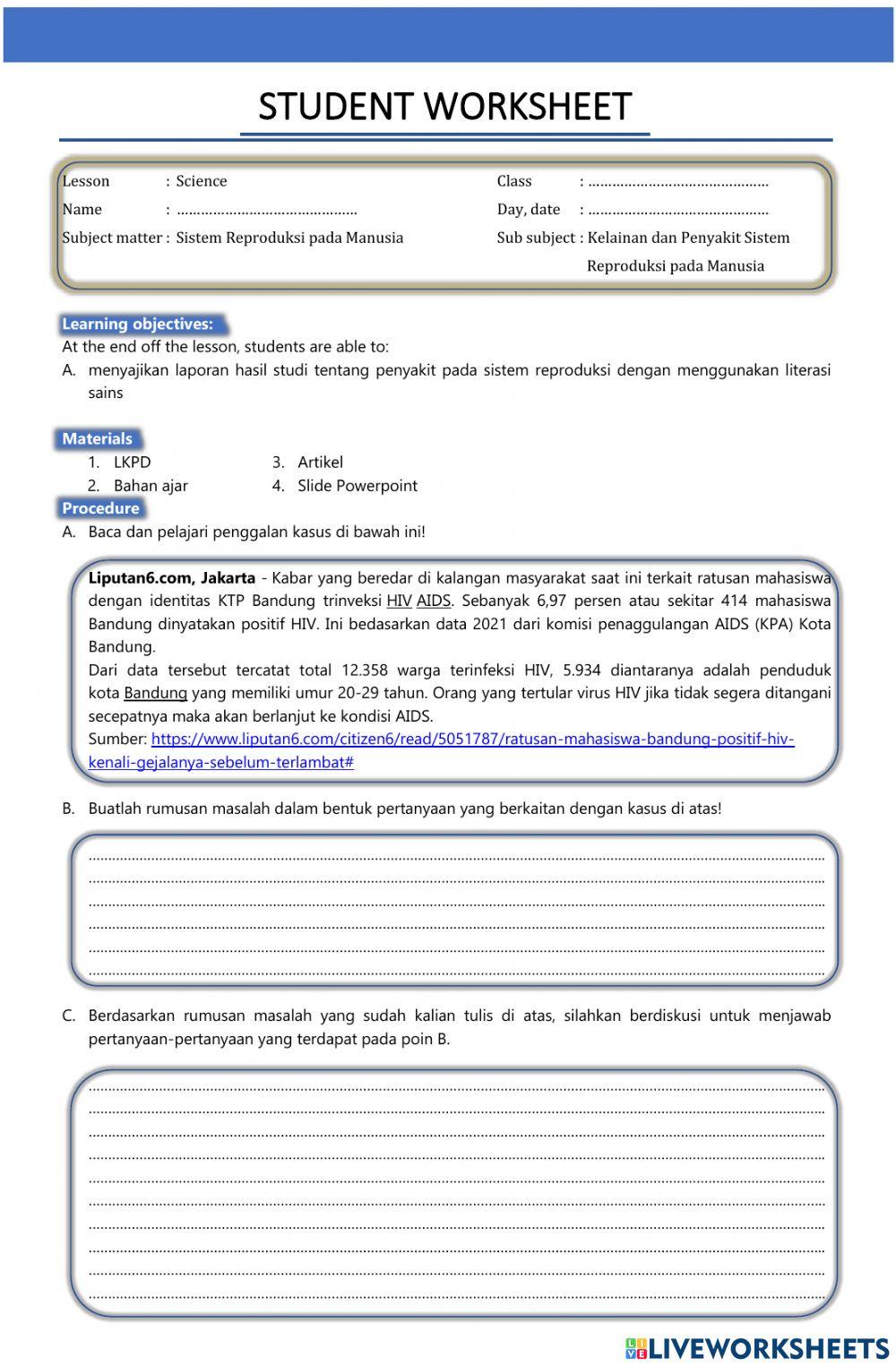 LKPD Sistem Reproduksi