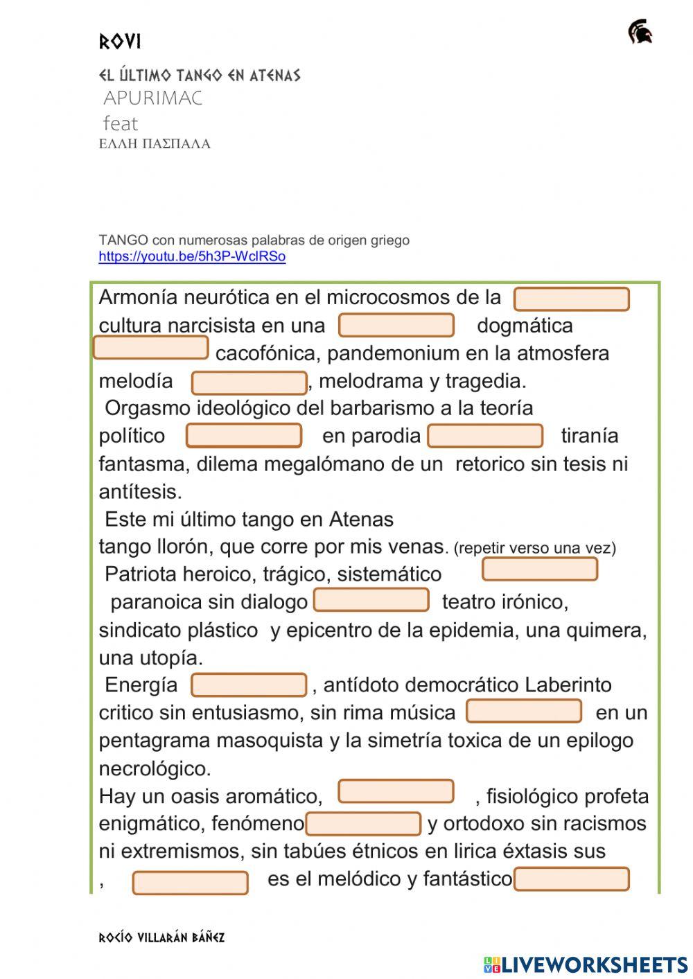 Helenismos  último tango en Atenas