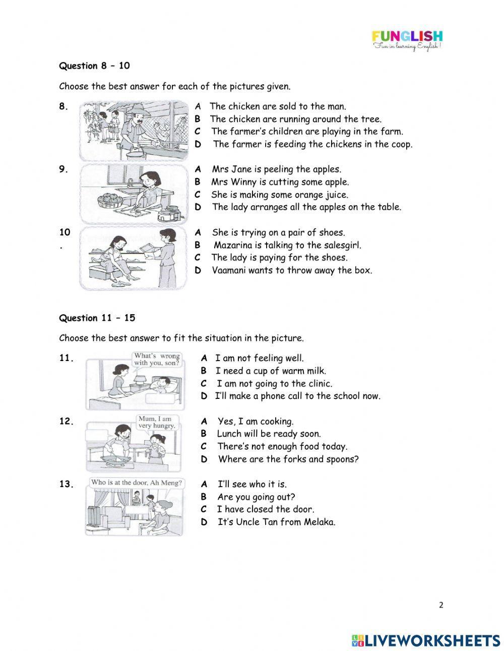 Y5 Grammar - Vocabulary Practice 1