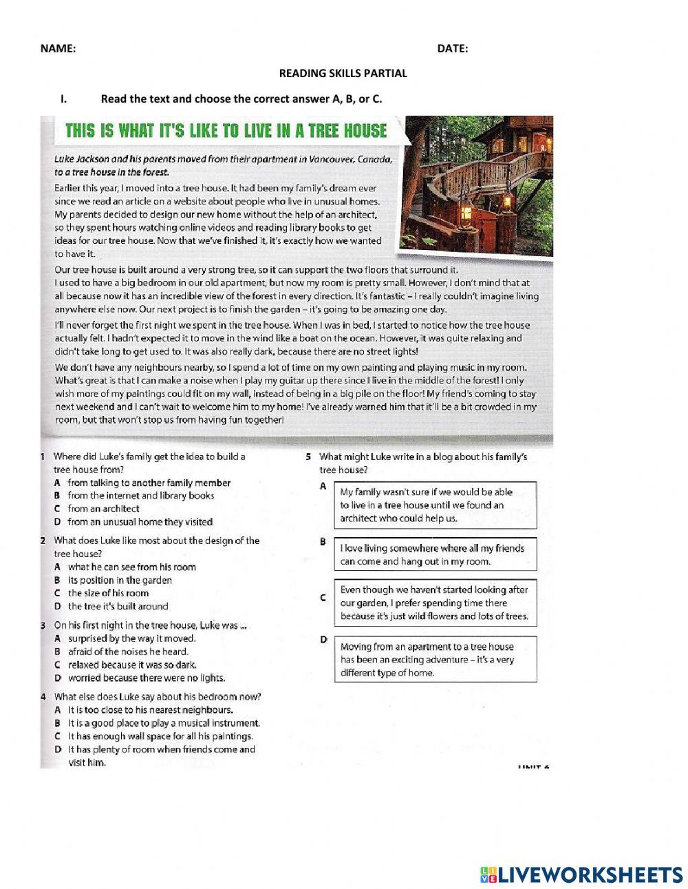 Partial: Reading P 1-2