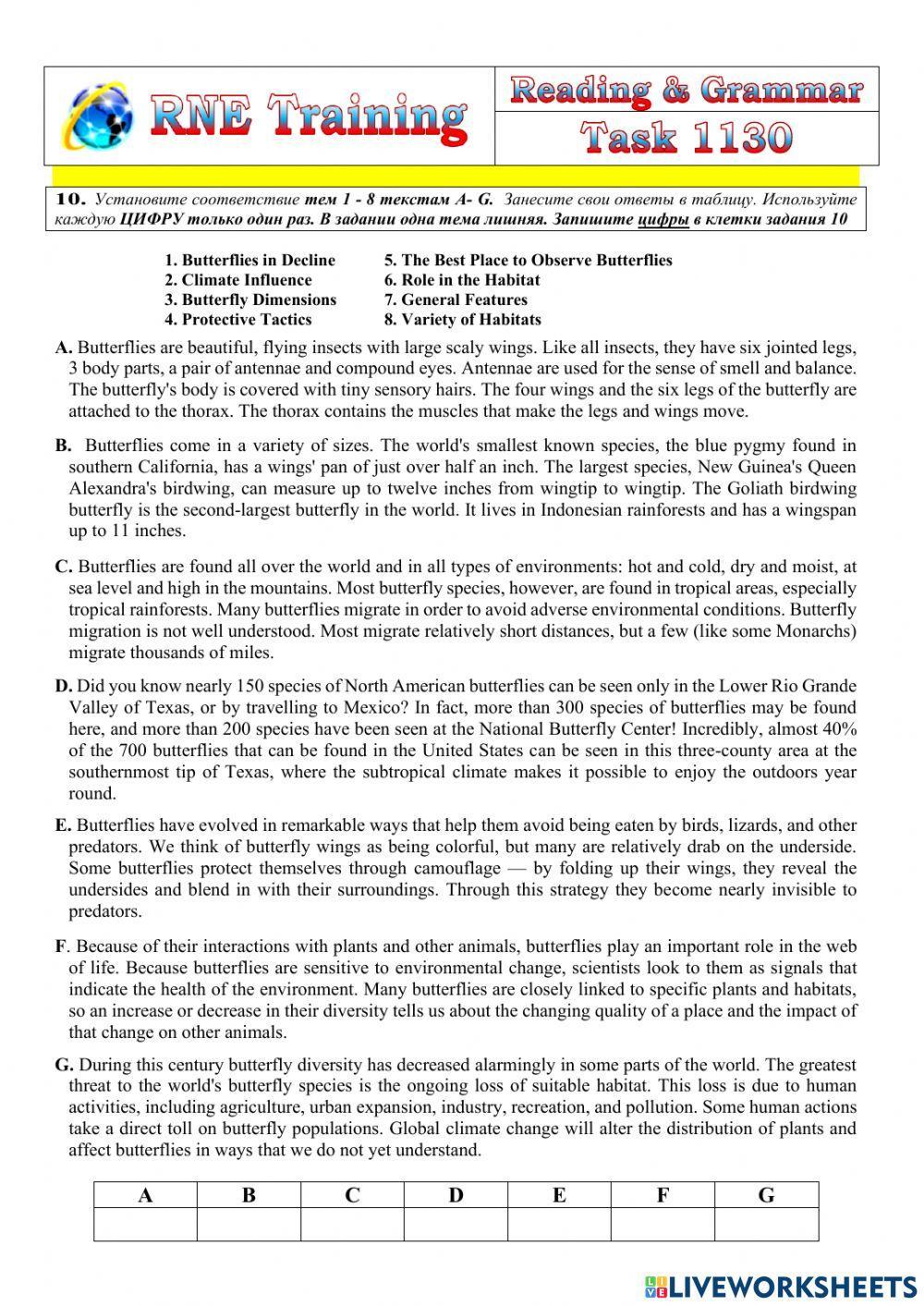 RNE practice Reading and Grammar 1130