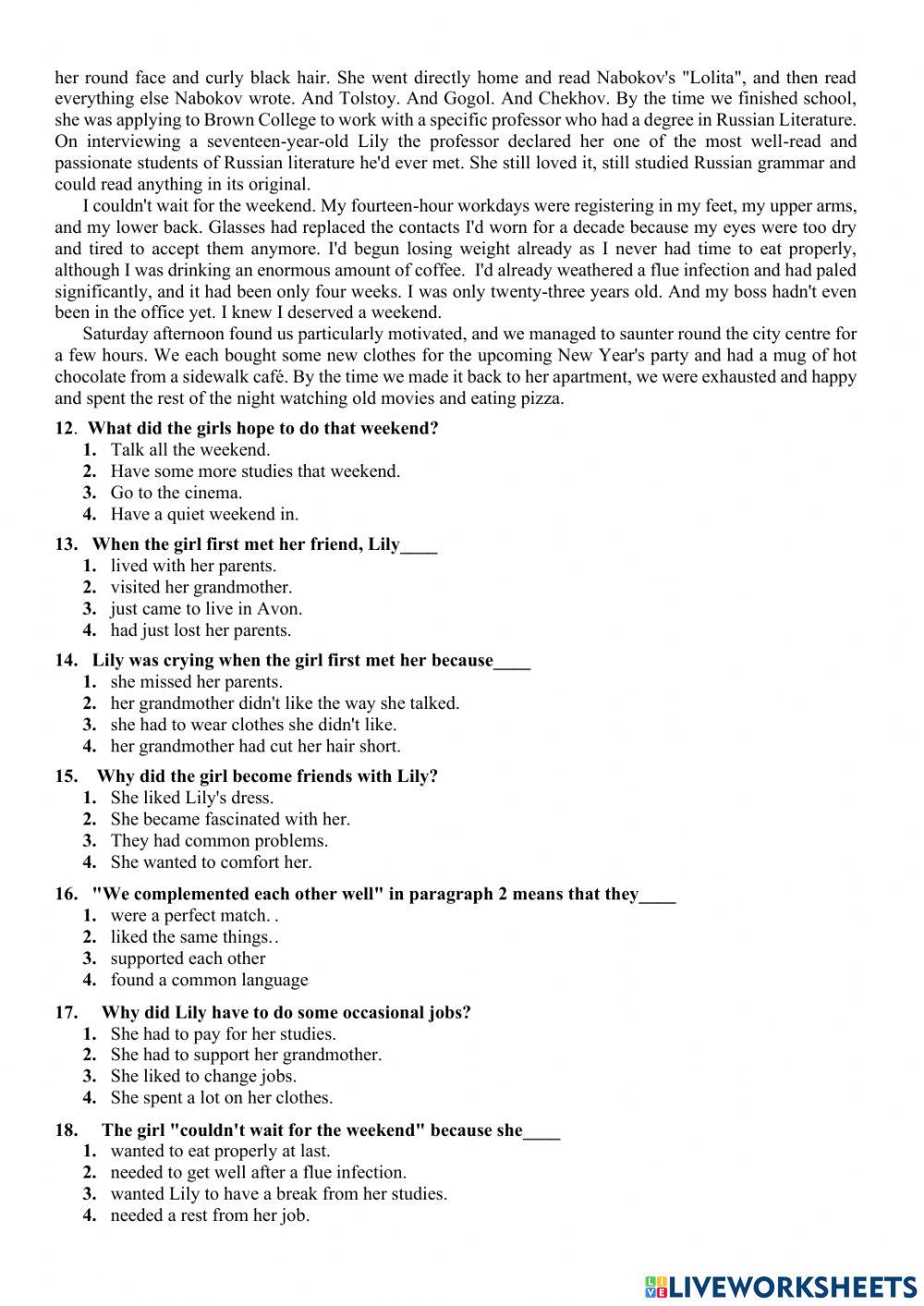 RNE practice Reading and Grammar 1136