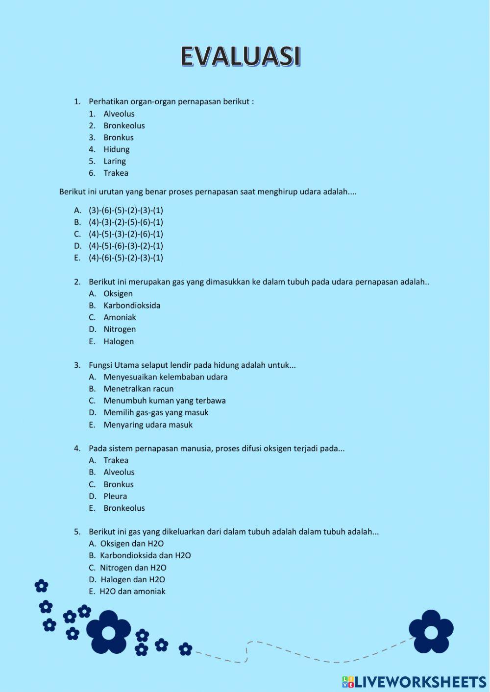 Lkpd sistem pernapasan pada manusia