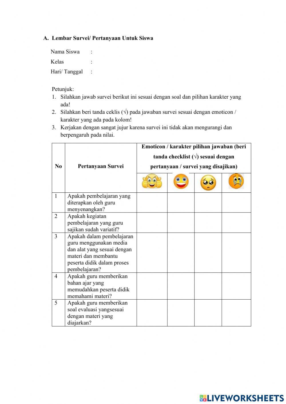 Jurnal refleksi siswa