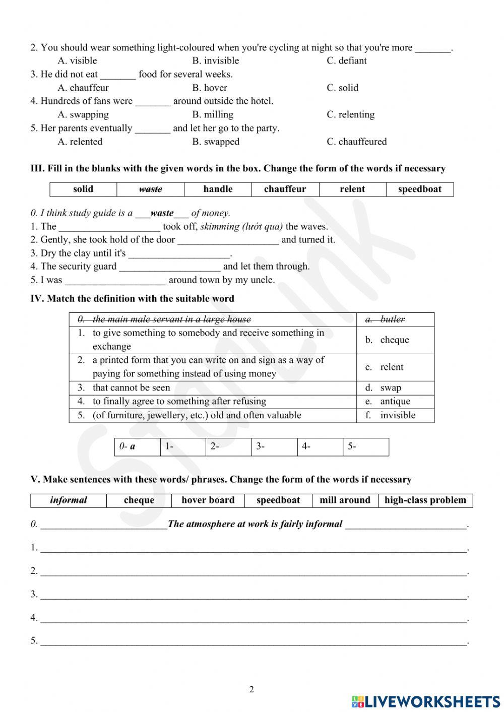 Foreign Teacher-S6-WEEK 20-U5-VOCAB 2