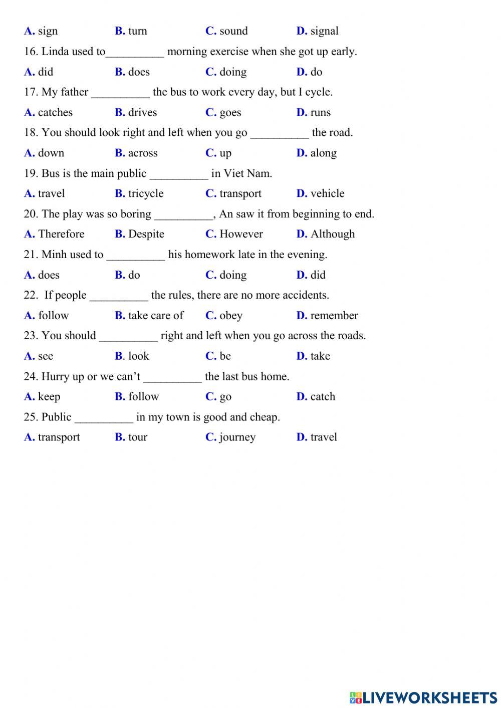 English 7- unit 9- practice 3