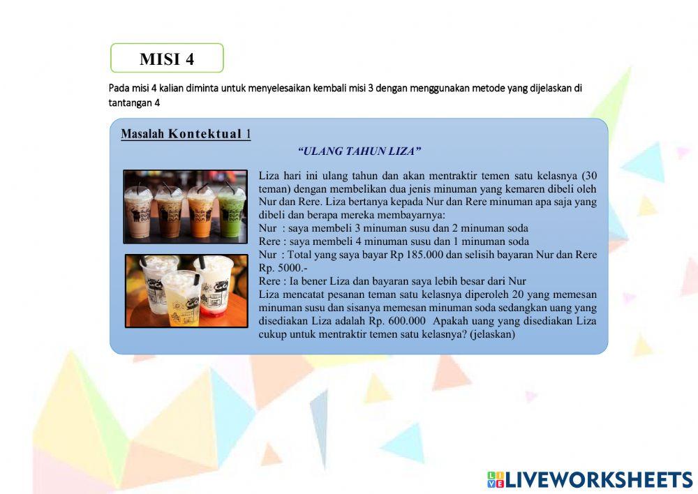 LKPD Gamifikasi Materi SPLDV Kelas 8 Pertemuan 4