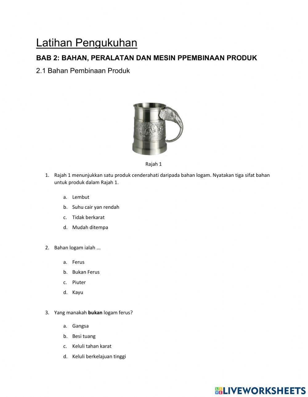 Latihan Pengukuhan REKA CIPTA BAB2.1.1