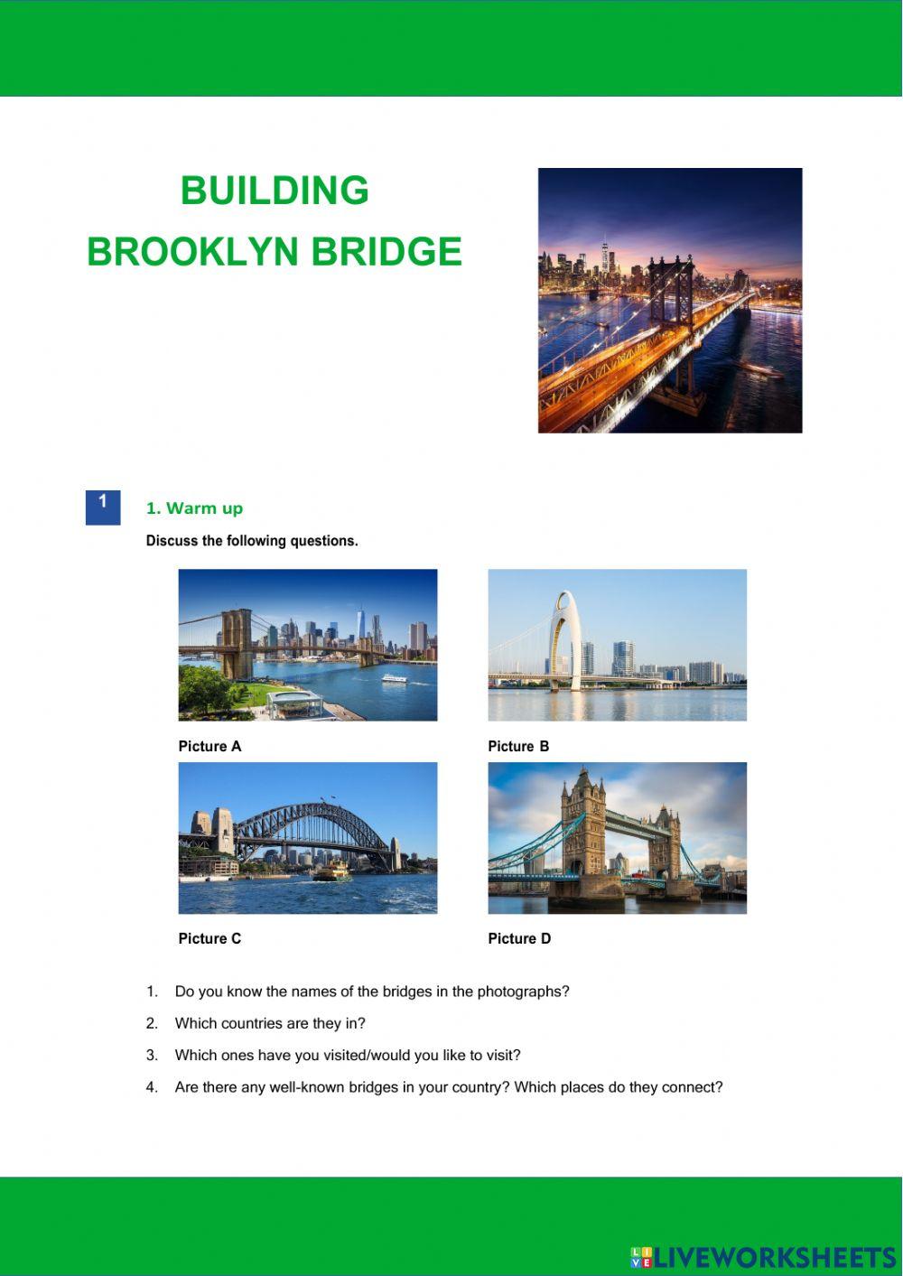 Building brooklyn bridge - Lexis & reading B2 - C1