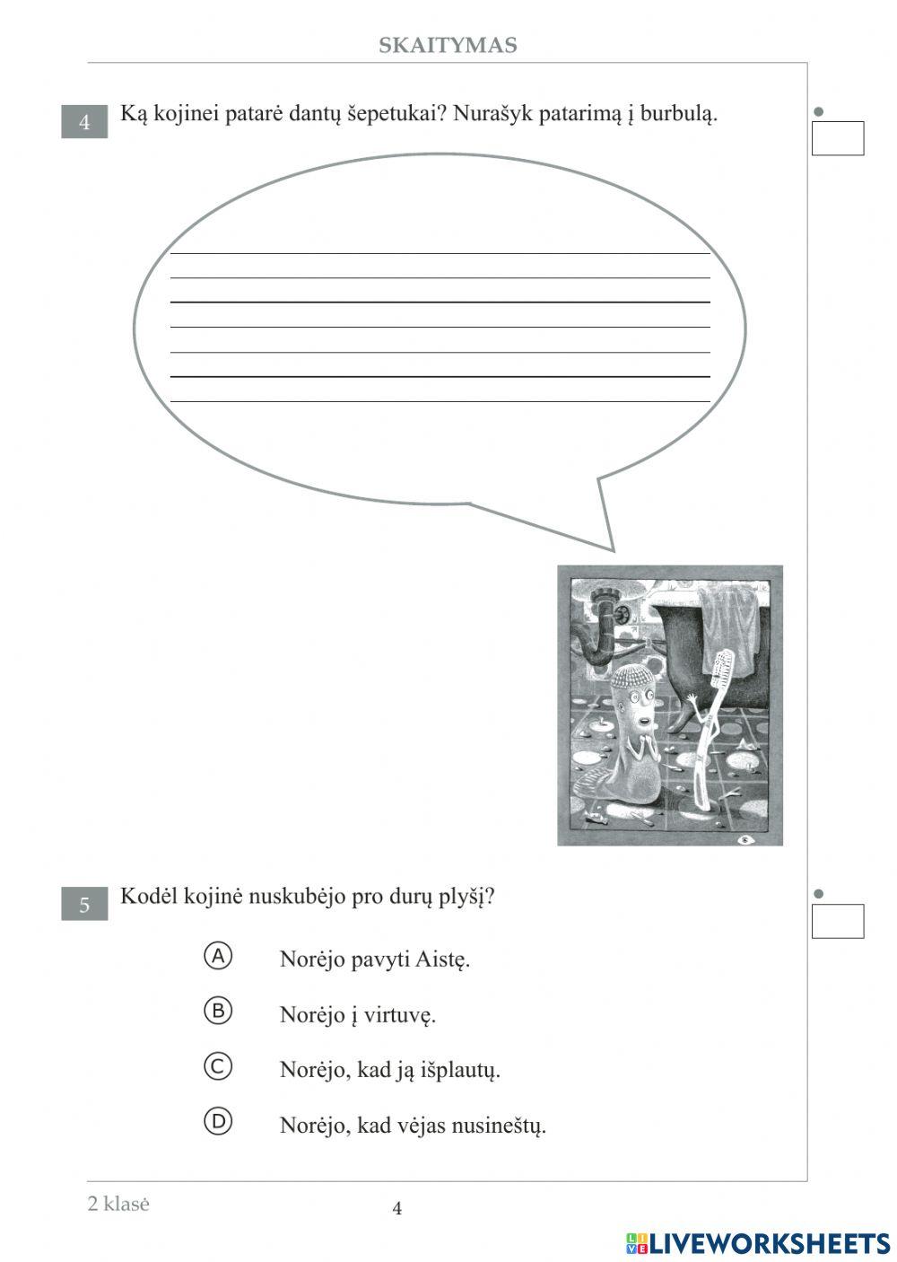 Teksto suvokimas 2kl.