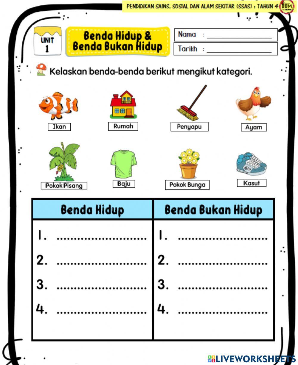 Benda hidup dan bukan hidup