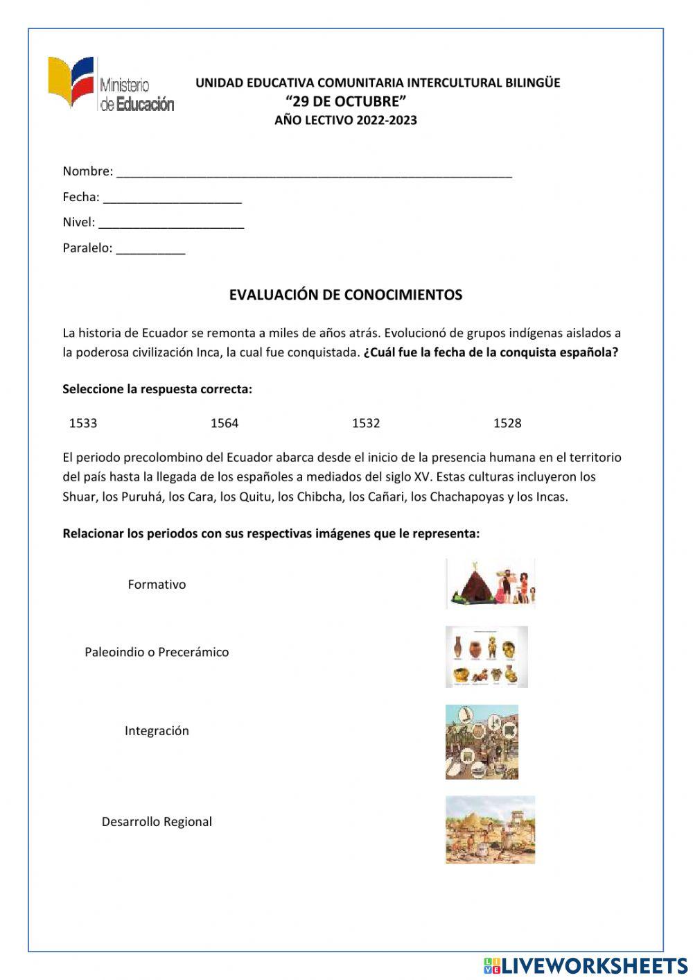 Evaluación de Estudios Sociales