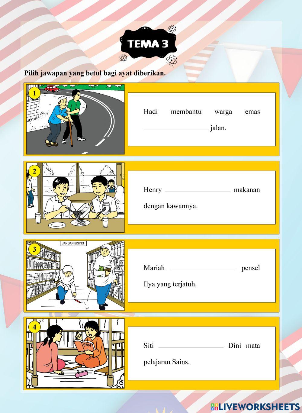 Tutor Sukses 2023-24 Bahasa Melayu Tahun 1 - Tema 3